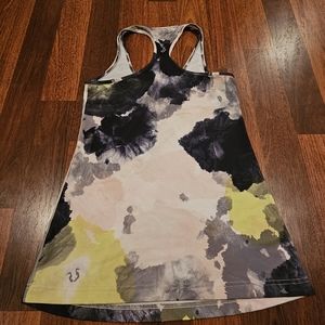 LULULEMON ATHLETICA  Cool Racerback Tinted Canvas Citron Tank Top